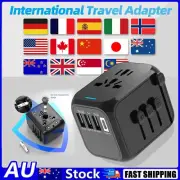 International Universal Travel Adapter Outlet Converter Plug Power 3 USB &Type-C