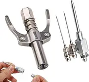 Grease Fitting Coupler | High Pressure Grease Fittings with 3 Grease Needles | Grease Nozzle Tips, Quick Release Coupler, Grease Nozzle Tips for Injecting Grease