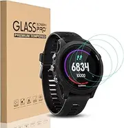 [3 Pack] for Garmin Forerunner 935 Screen Protector Glass, 0.3mm Ultra-Thin 9H Hardness Anti-Fingerprint 2.5D Round Edge Watch Tempered Glass Screen Protector for Garmin 935