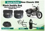 Fit For Royal Enfield "New Classic350 Black Genuine Leather Accessories Combo 3" (for: Royal Enfield)