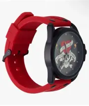 ED HARDY Singles Men's Quartz Movement Skull Print Analog Watch MSRP