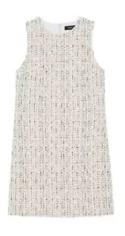 THEORY Tweed Mini Shift Dress in Ivory Multi NWT Size 4