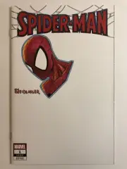 Sketch cover blank original art, Spiderman Remark , by Dan Neidlinger