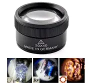 40X30 Jewelers Loupe Magnifier – Portable Eye Glass Loop for Coins & Jewelry