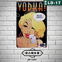 在飛比找蝦皮購物優惠-懶兔雜庫-LD17-漫畫風VODKA女郎  現貨 壁掛鐵皮畫