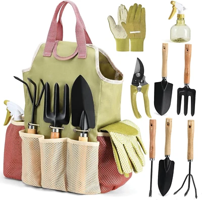 OASISCRAFT Garden Tool Kit Comes with Bag & Gloves,Garden Tool Set with Spray...