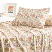 Park Avenue 175GSM Cotton Flannelette Fitted Sheet Set Lily Pilly