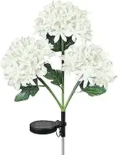 Solar Hydrangea Flower Lights - Artificial Flower Garland, Dual Mode Garden Lights | Outdoor Flower Decoration for Patio, Lawn, Outdoor, Outdoor