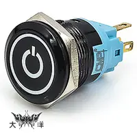 在飛比找蝦皮商城優惠-19mm烤漆塑殼平面電源燈有段開關 DC12V DC24V 