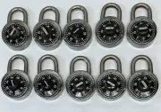 Lot of 10 Master Lock Padlocks Combination Locks Unknown Combination Or Key