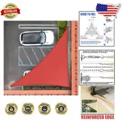 Heavy Duty 200GSM Red Triangle Sun Shade Sail - Custom Size and 95% UV Blockage