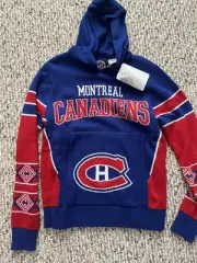 NWT MONTREAL CANADIENS double sided Sweater Hoodie youth small. Knit. Hockey. 8