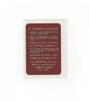 Scott Bonnar 45 Kirby Tecumseh Vintage Mower 4 Stroke Engine Service Repro Decal