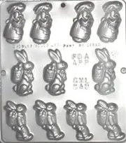 Bunny Assortment Chocolate Candy Mold Easter 849 NEW