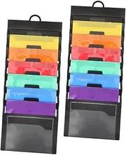 STOBOK 2pcs Storage Bag Wall Documents Organizer File Folder for Document Wall Folder for Files Reusable File Organizer Wall File Organizer Wall File Bags Wall Folder Organizer
