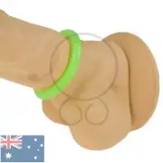 COCKRING GLOW in the DARK Super Stretchy Donut Rubber Glans Balls Penis Jelly