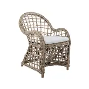 Mauritius Wicker Arm Chair with Cushion