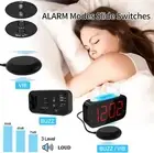 Rocam Home LED Digital Alarm Clock - 7" Large Red Display, Loud Alarm, 7 Colored