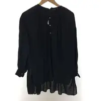 在飛比找蝦皮購物優惠-veritecoeur長版上衣亞麻布 素色 黑色 日本直送 
