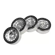 Metal 2.2'' Beadlock Wheels Rims Silver for AXIAL Wraith SCX10 D90 TRX4 1/10 Car