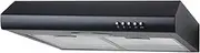 SIA STE50BL 50cm Black Slimline Visor Cooker Hood Kitchen Extractor Fan