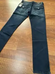 True Religion Geno Flap Big T “GGJD Last Call” 30/Blue Relaxed Slim #102929