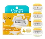 Gillette Venus Coconut Scent Olay Women's Razor Blade Refills 4 Count