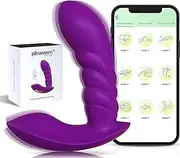 PLEASURE PULSE Anal Vibrator Dildo Prostate Massager App Control Dual Motor Long Distant Wearable Sex Toy for Men, Women & Couples - G-Spot, P-Spot, Anal Play, Thrusting Dildo Vibrator Velvet Dreams