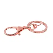 Swivel Keyring Lobster Clasps Keychain Key Ring Clasp Lanyard Trigger Clips Claw Chain Snap Hooks Ring Hook Metal Split Hanging Crafts Rose Gold