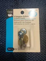 Dritz 5/8" Dungaree Buttons, 5/8-Inch, Antique Brass, 4 Count