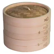 Avanti 20cm Bamboo Steamer Basket Round Dumpling/Dim Sum Steam Cookware Beige