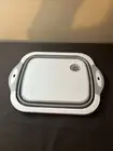 QMIH Collapsible Cutting Board W/ Colander-great For Camping