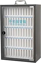 Phone Storage Cabinet Mobile Phone Safe Deposit Box, with A Combination Lock, Storage Cabinet School Office Mobile Phone Organiser