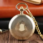 Gold Mechanical Pocket Watch with Pendant Chain for Men Fob Watches Luxury Gifts