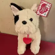 Valentines French Bulldog Heart Puppy Dog Plush Stuffed Bee Happy 12” NWT