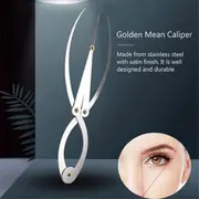 1 Pcs Mean Calipers Golden Ratio Calipers Stainless Steel Eyebrow Ruler 1:1.618 Measure Tool for Ta As Shown