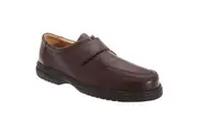 Roamers Mens Superlite Wide Fit Touch Fastening Leather Shoes (Brown) - UTDF119