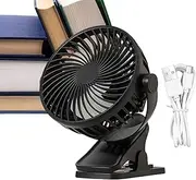 Clip Fan | Solid USB Charging Table Fan Portable Fan | Multifunctional Rechargeable Fan With Clip, Small Fan For Car Seats, Travel, Stroller, Bedroom