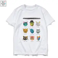 在飛比找蝦皮商城精選優惠-畢加索印象抽象派貓咪 短袖t恤藝術美術男女款圓領純棉大尺碼體