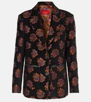 [La DoubleJ] La DoubleJ Kelly floral jacquard blazer UK 10 black