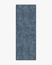 75' x 215' | Machine Washable Runner Rug | Kid & Pet Friendly | Indoor Rug | Crosshatch Sapphire Rug | Ruggable