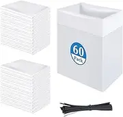 W10165294RB Trash Compactor Bags Fits 15-inch Rectangular Drawer Compactors, 60 Pack Leak-Proof Kitchen Trash Bags Compatible with Whirl-pool Ken-more 15inches Trash Compactors, 2.6 mils Thickness