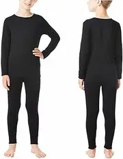 [32 Degrees] Weatherproof Big Girl's Base Layer Thermal Shirt Long Underwear Set White