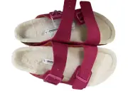 Birkenstock Arizona Rivet Doubleface Fuchsia & Orange Wool Felt & Fleece 46 13
