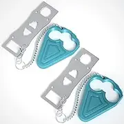 2 Pack Portable Door Lock, Hotel Door Locks for Travelers Metal, Prevent Unauthorized Entry, Apartment Essentials, Home Security, Traveling Essentials, Blue