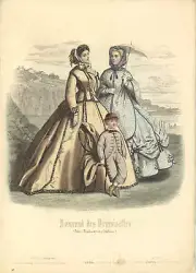 LAURE NOEL Journal des Demoiselles IV 11" x 8" Lithograph 1865 Renaissance