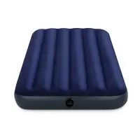 在飛比找Yahoo!奇摩拍賣優惠-原裝正品INTEX條紋植絨單人加大充氣床墊1人氣墊床帳篷野營