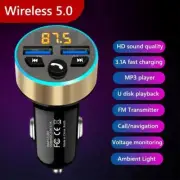 FM Transmitter Modulator Car Wireless Bluetooth 5.0 USB Auto Aux Radio Mp3