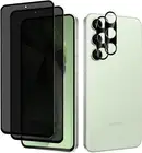 Tempered Glass Privacy Screen Protector+Camera Lens For Samsung Galaxy S24 FE