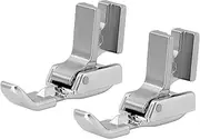 [ECSiNG] 2Pcs Sewing Machine Zipper Presser Foot 7306-2L Zipper Sewing Machine Presser Foot Compatible with Brother Compatible with Singer